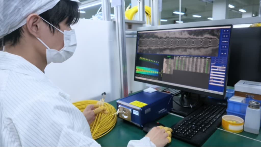 Optical performance testing of fiber optic cables at Firsol